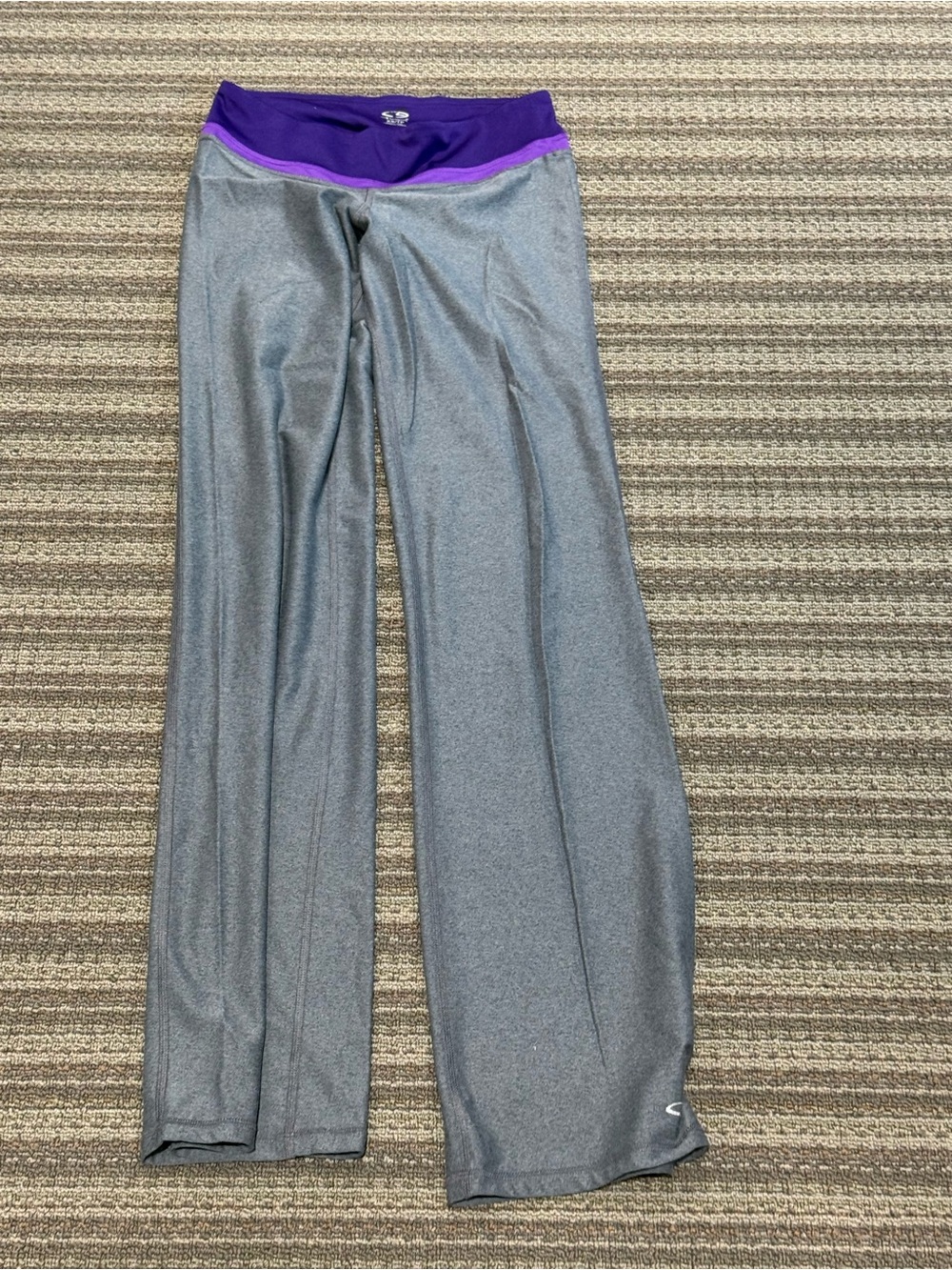 Champion Gray Active wear pants with Purple Waistband